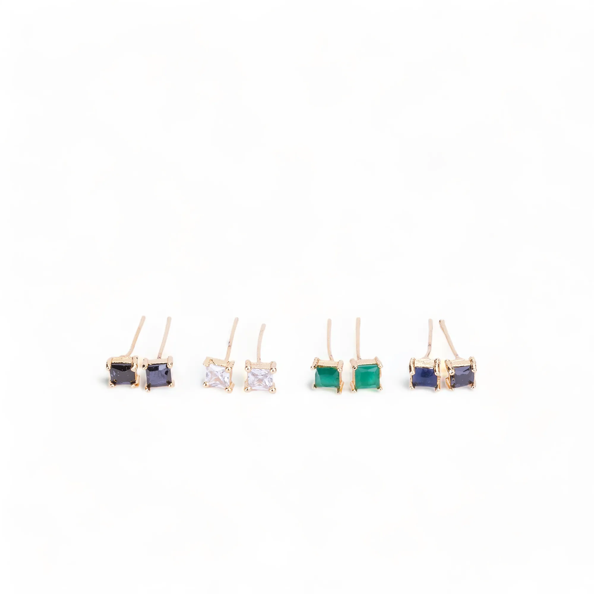 Gold Plated 5 Color Changeable Earrings