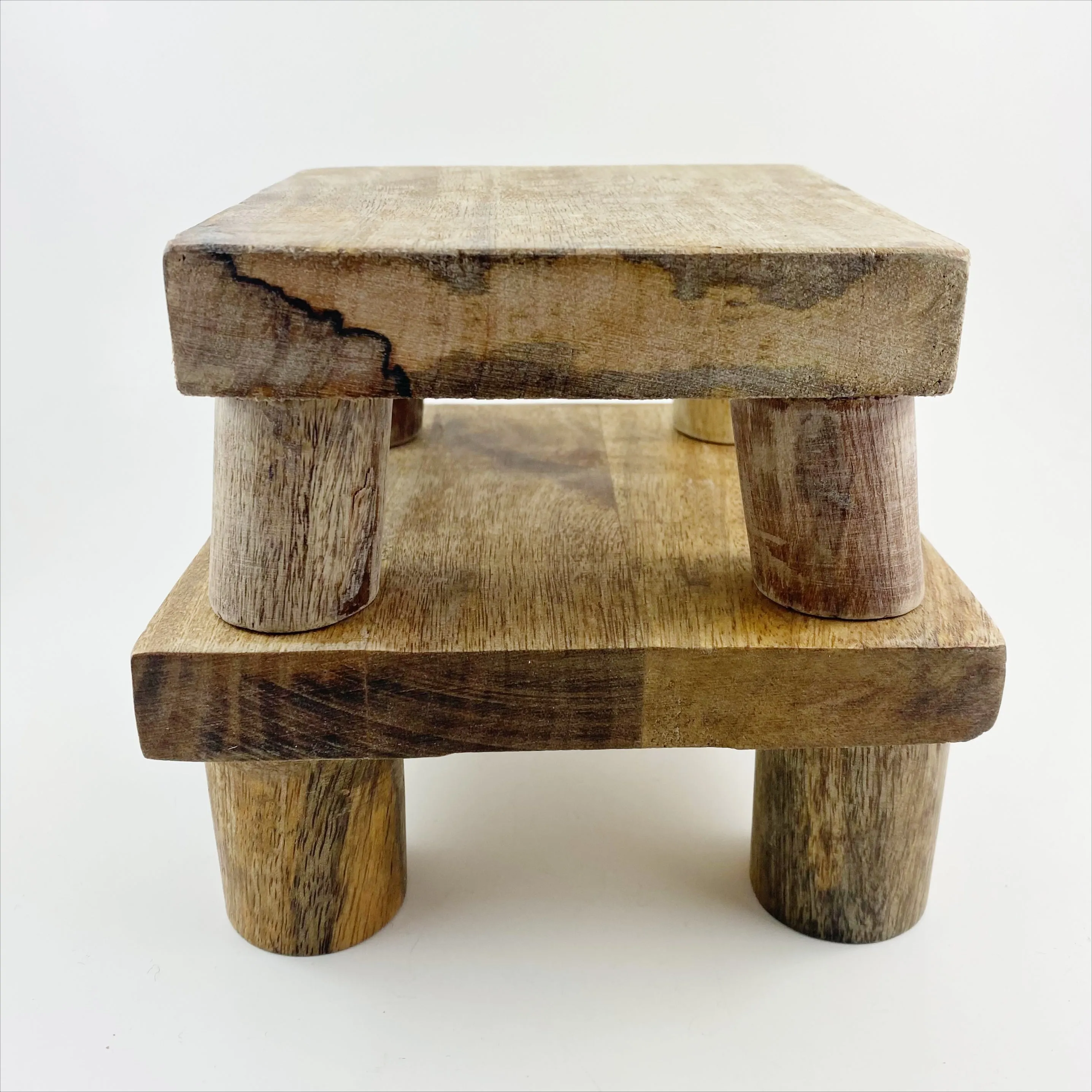 Heirloom Wooden Pedestal Stools