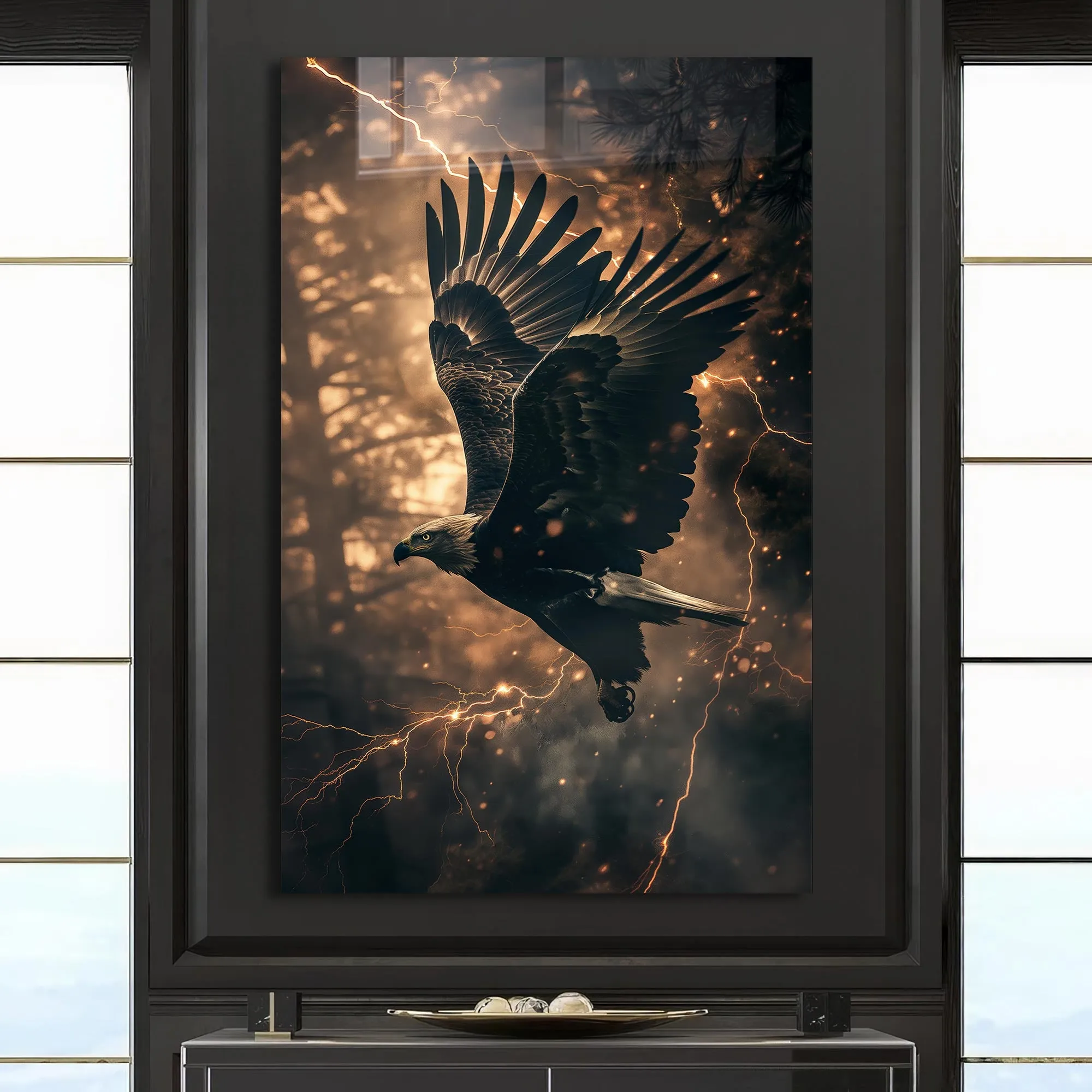 Hunter Eagle - Tempered Glass Wall Art