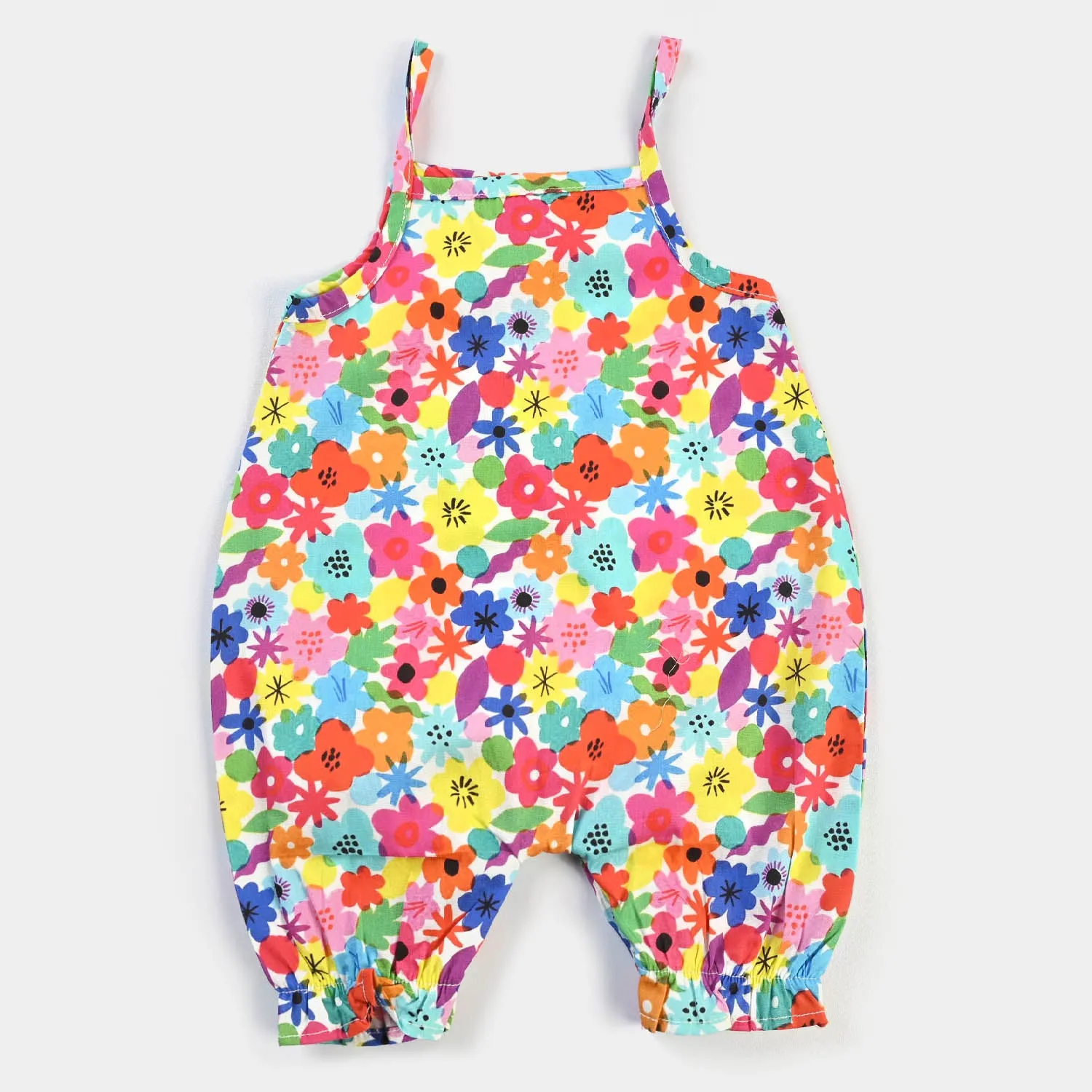 Infant Girls Cotton Romper Floral-Multi