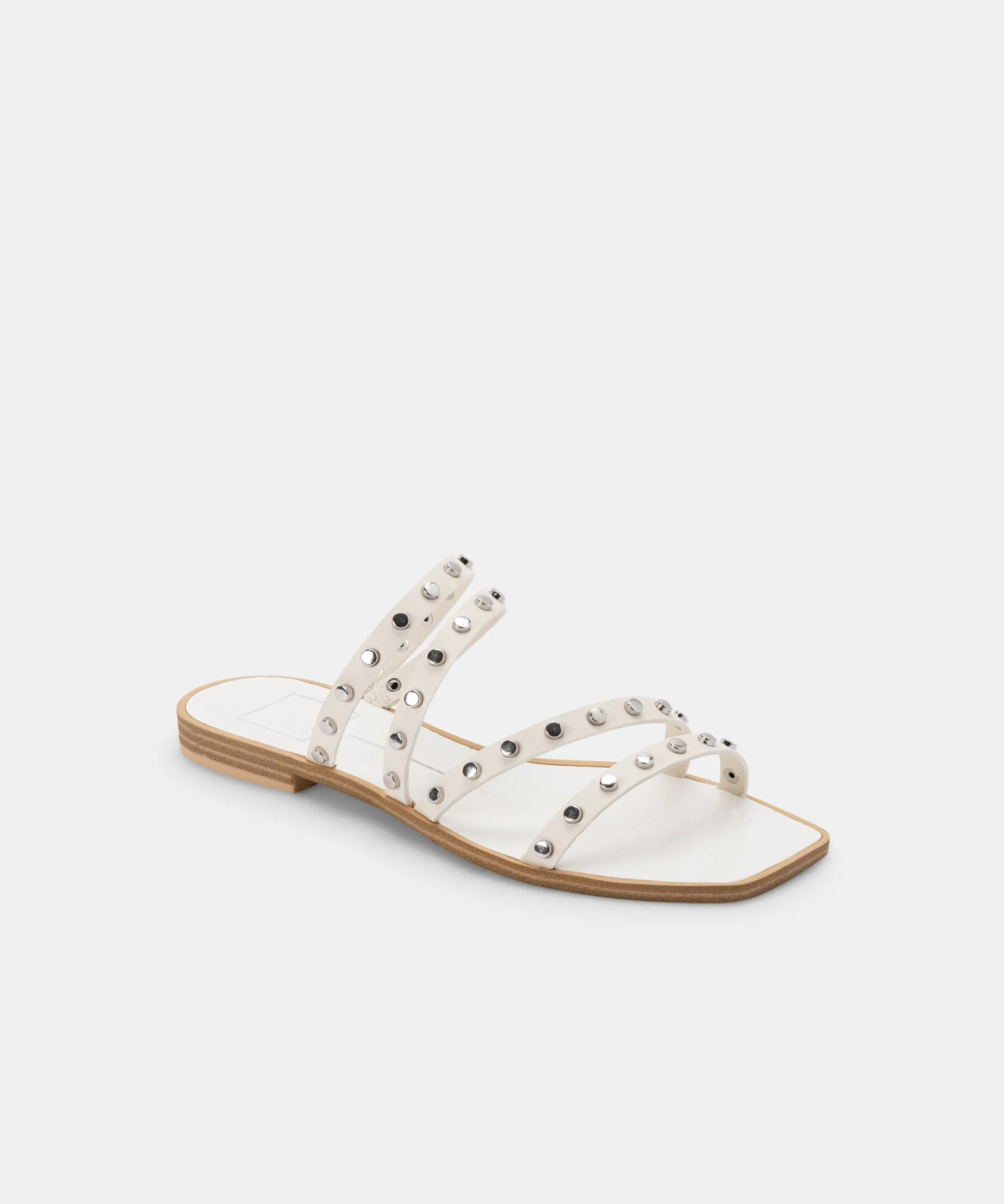 IZABEL WIDE STUDDED SANDALS OFF WHITE STELLA