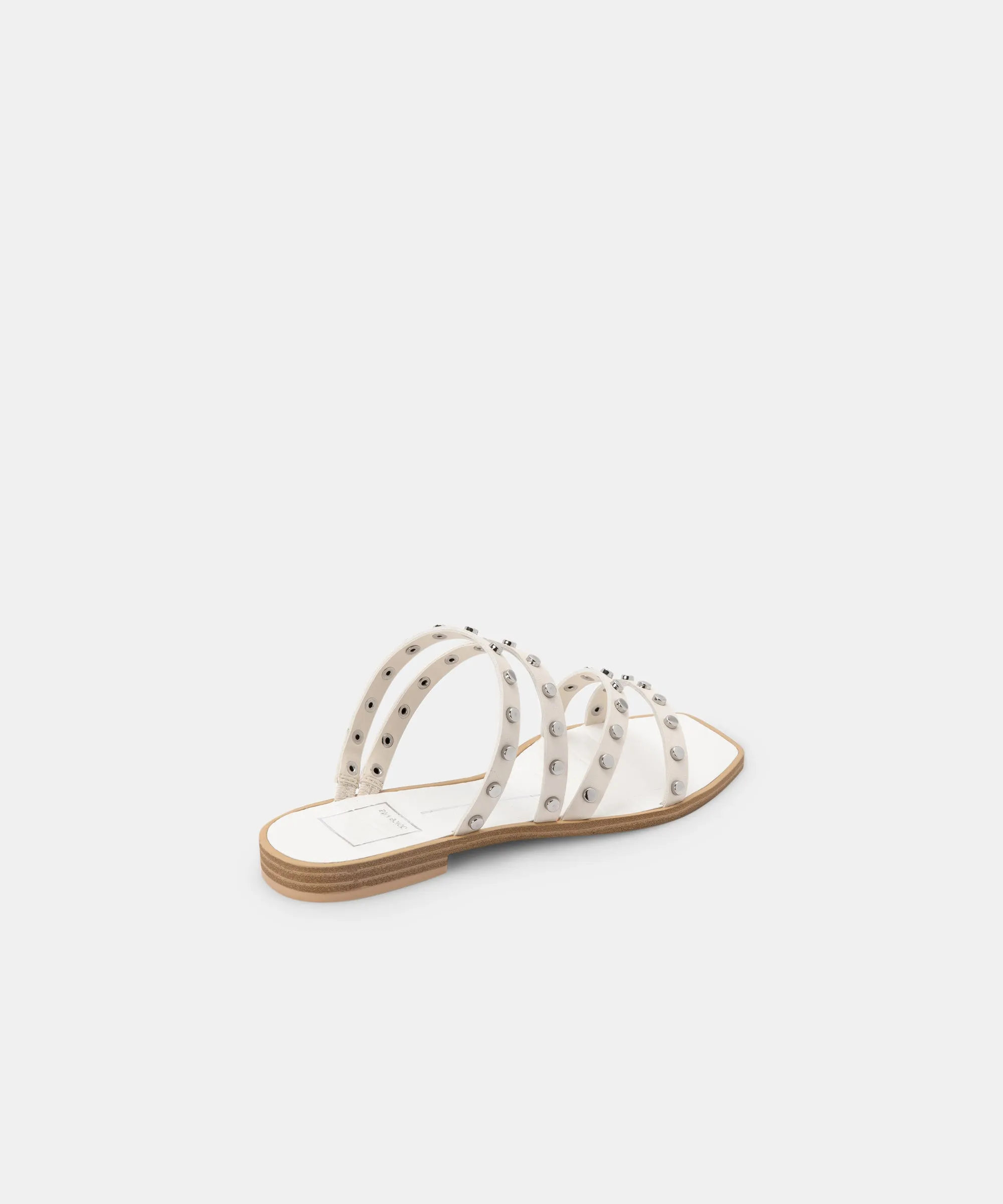 IZABEL WIDE STUDDED SANDALS OFF WHITE STELLA