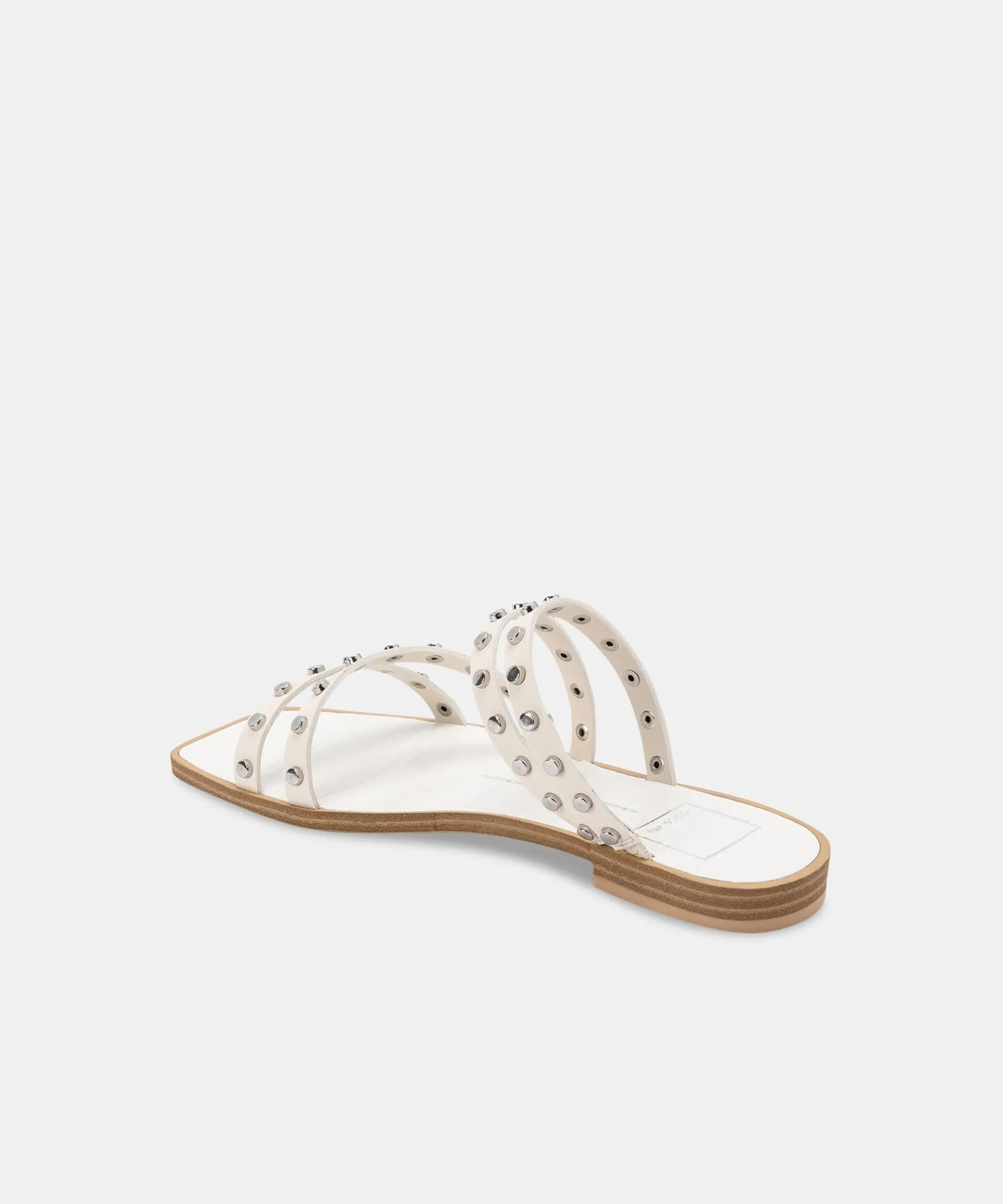 IZABEL WIDE STUDDED SANDALS OFF WHITE STELLA