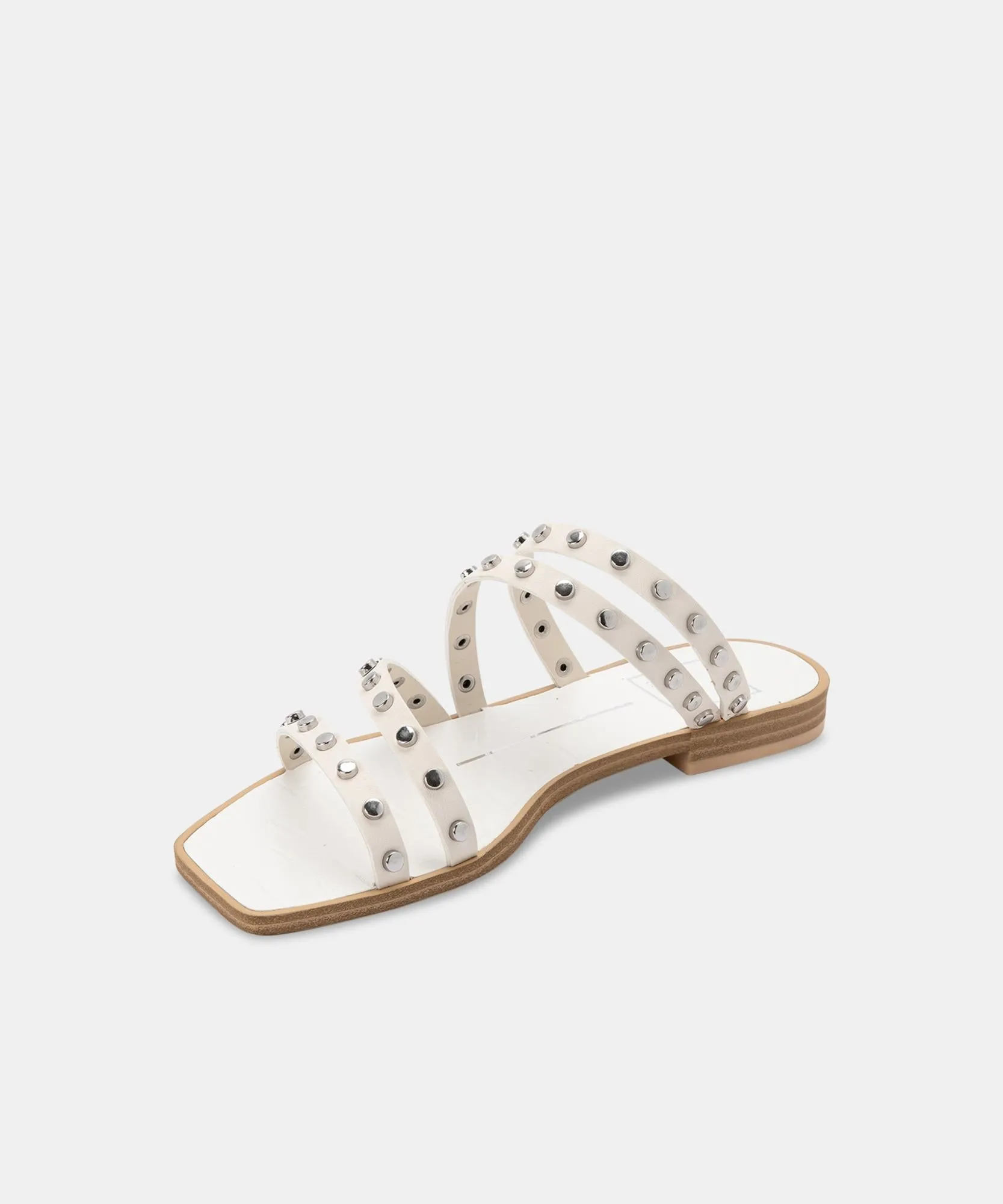 IZABEL WIDE STUDDED SANDALS OFF WHITE STELLA