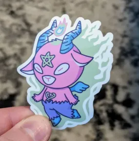 Kawaii Pastel Colored Baphomet Sticker- 2.5"