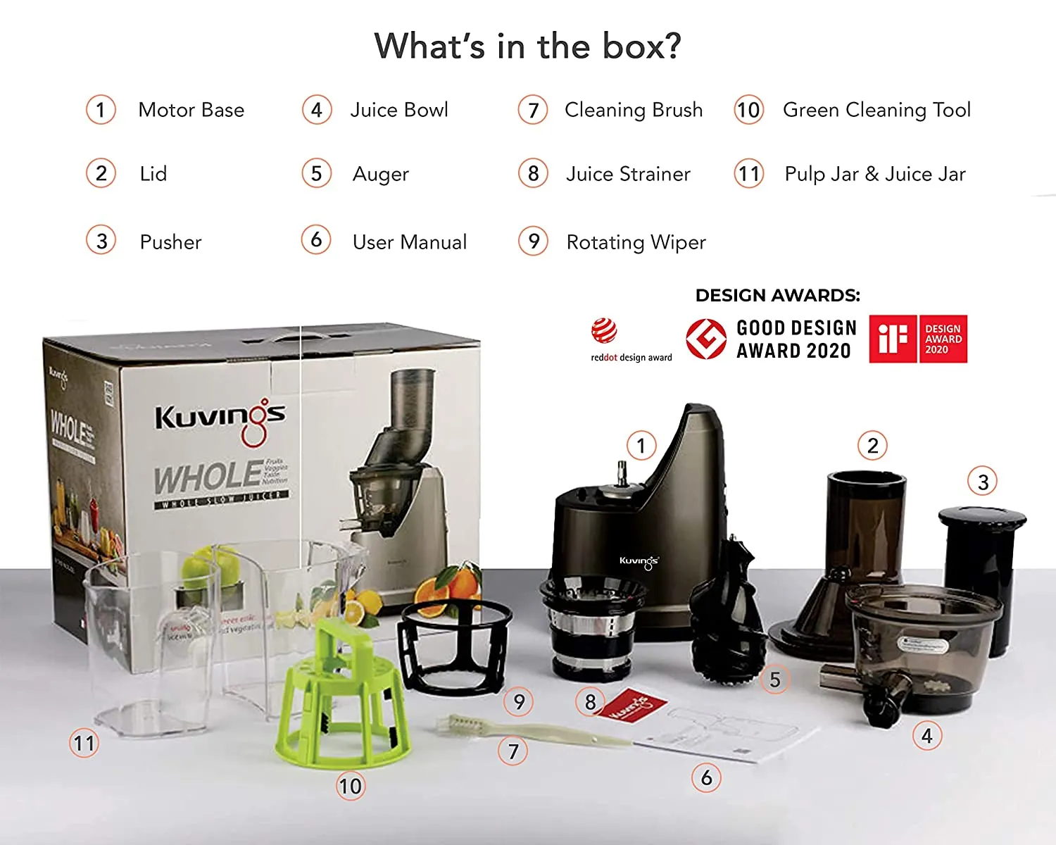 Kuvings Professional Cold Press Whole Slow Juicer (B1700)