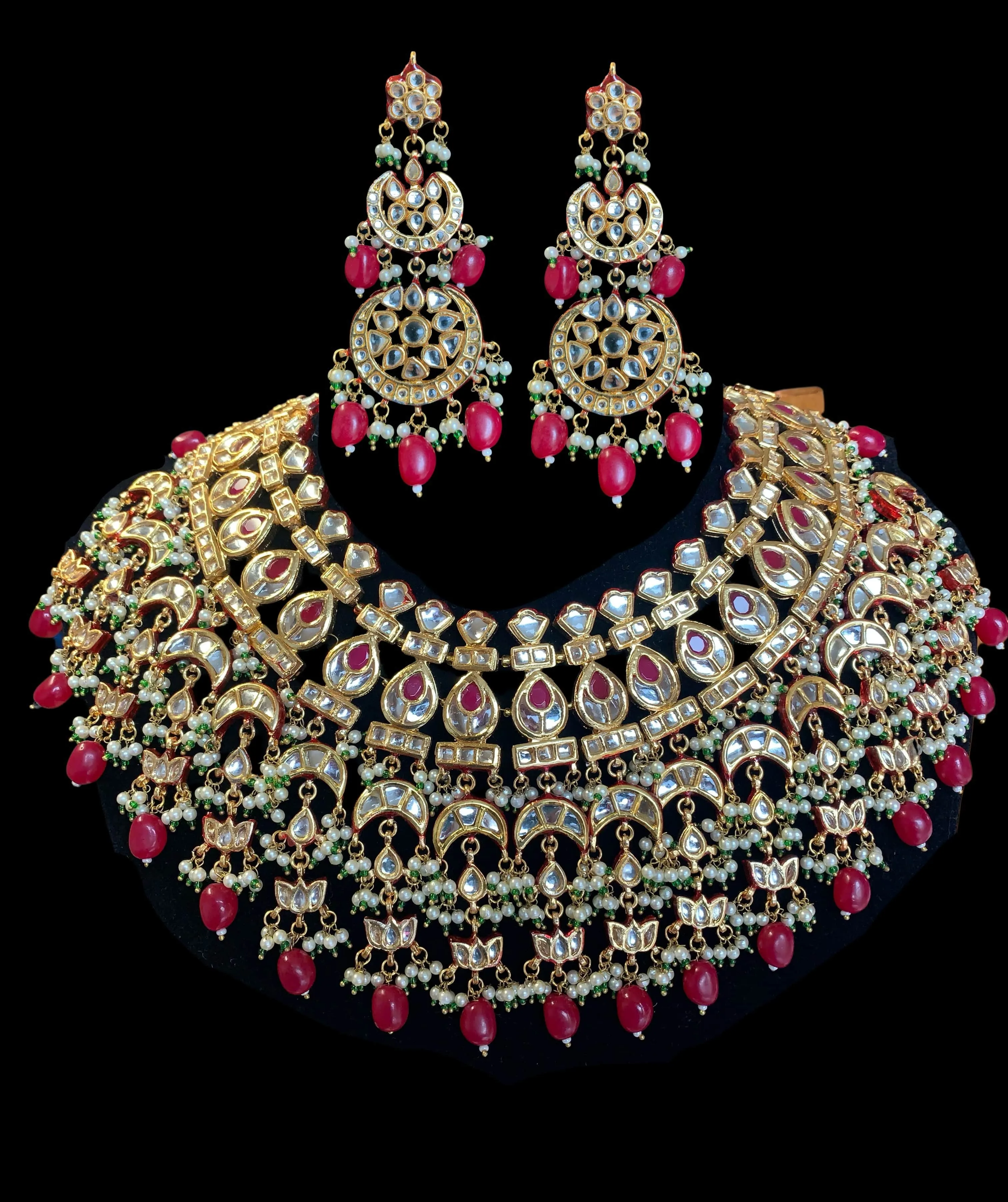 Lisha kundan bridal set ( SHIPS IN 4 WEEKS  )