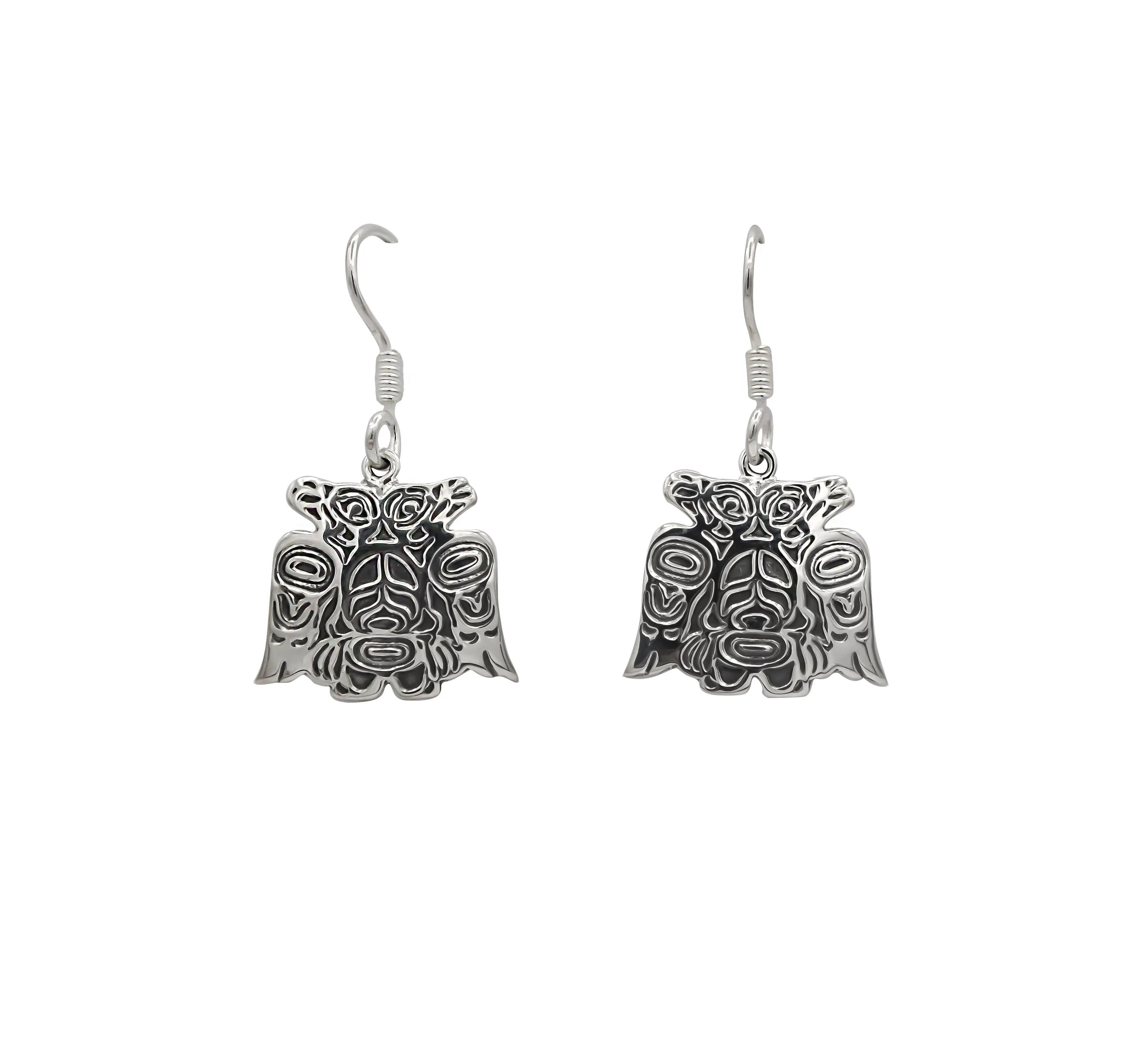 Lovebirds Sterling Silver Dangle Earrings - 3/4 inch