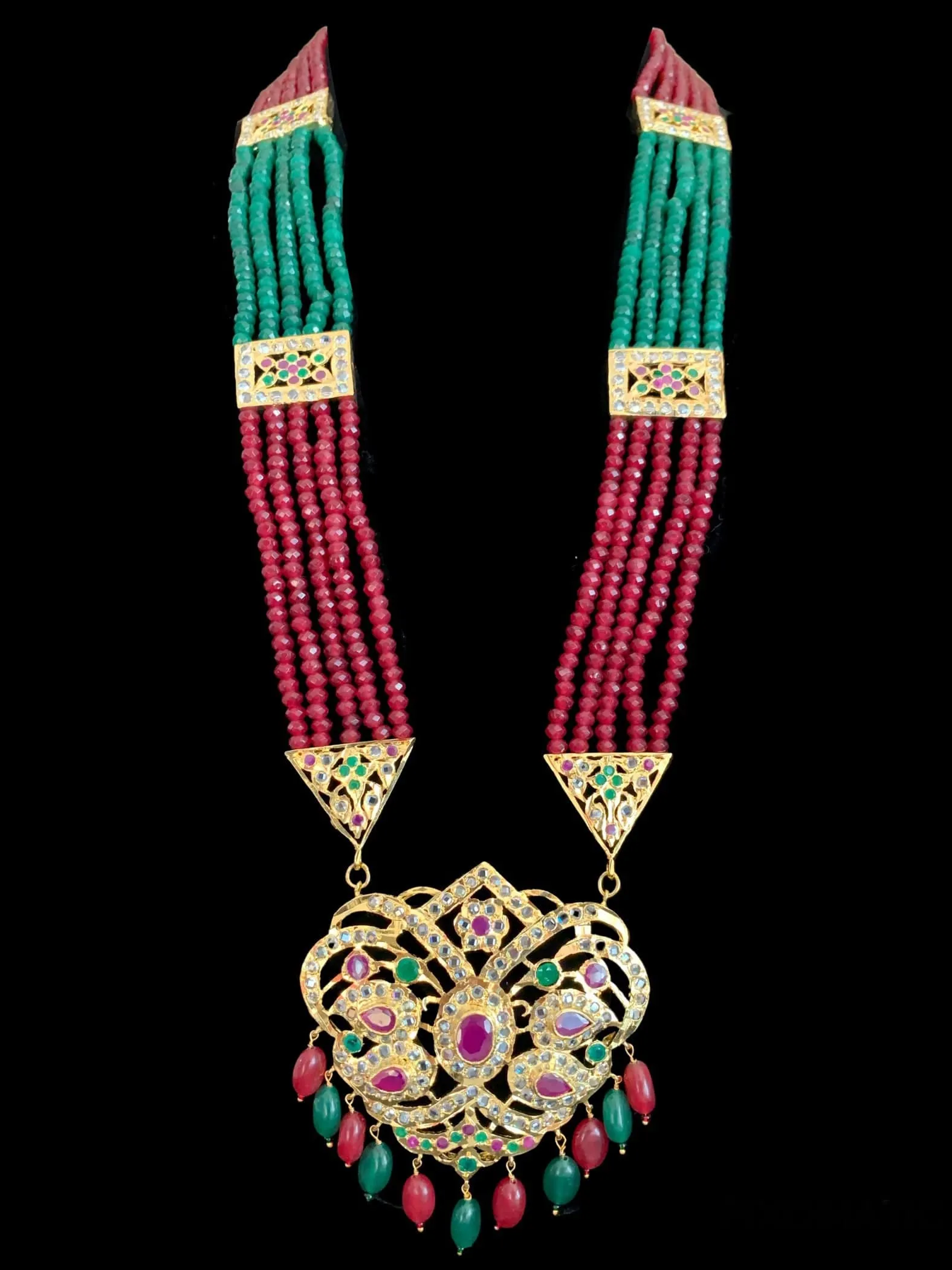 Namita Rani haar in ruby emeralds  (SHIPS IN 4 WEEKS )