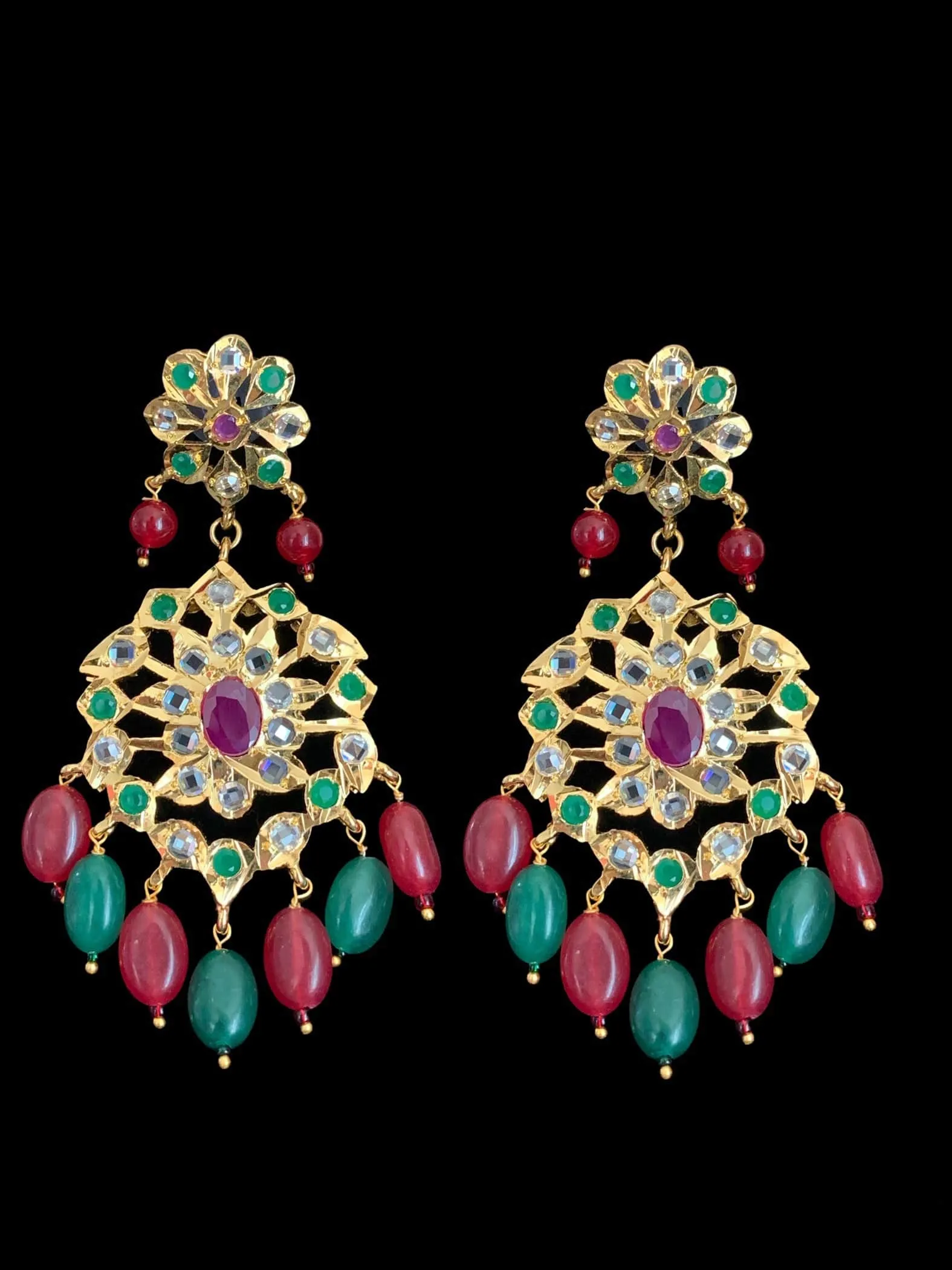 Namita Rani haar in ruby emeralds  (SHIPS IN 4 WEEKS )