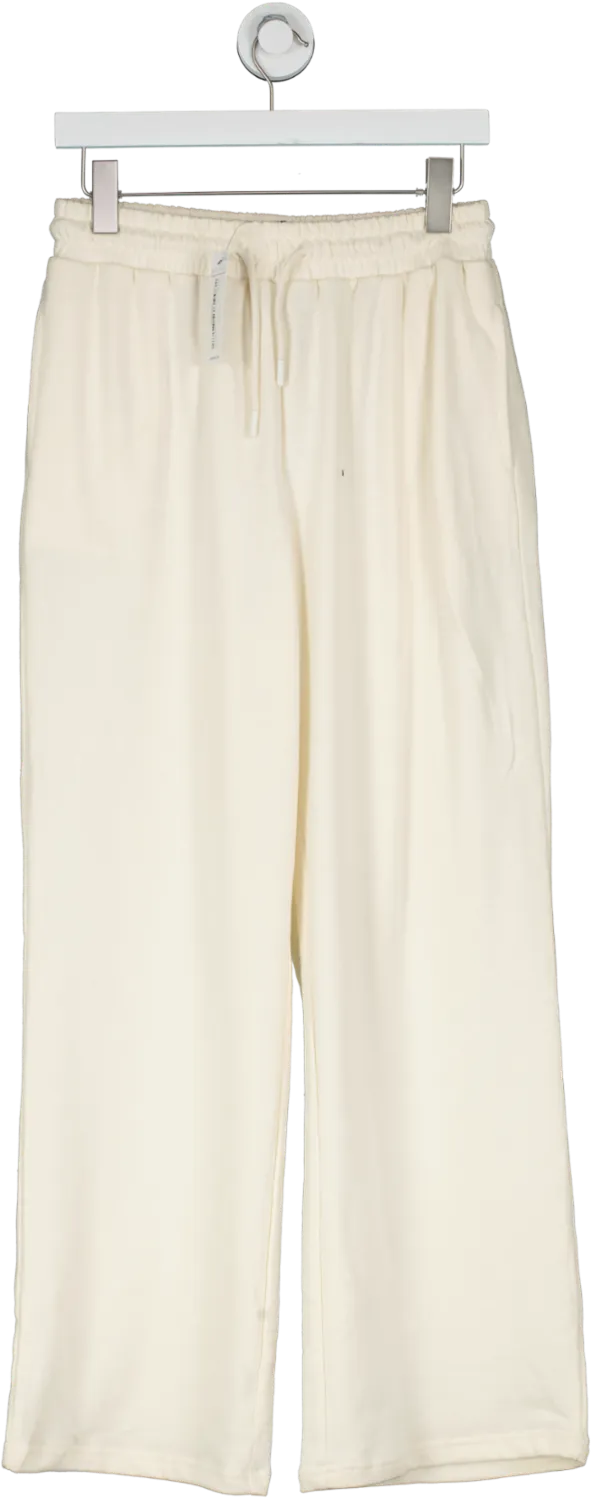 New Look Cream Wide Leg Joggers UK 10