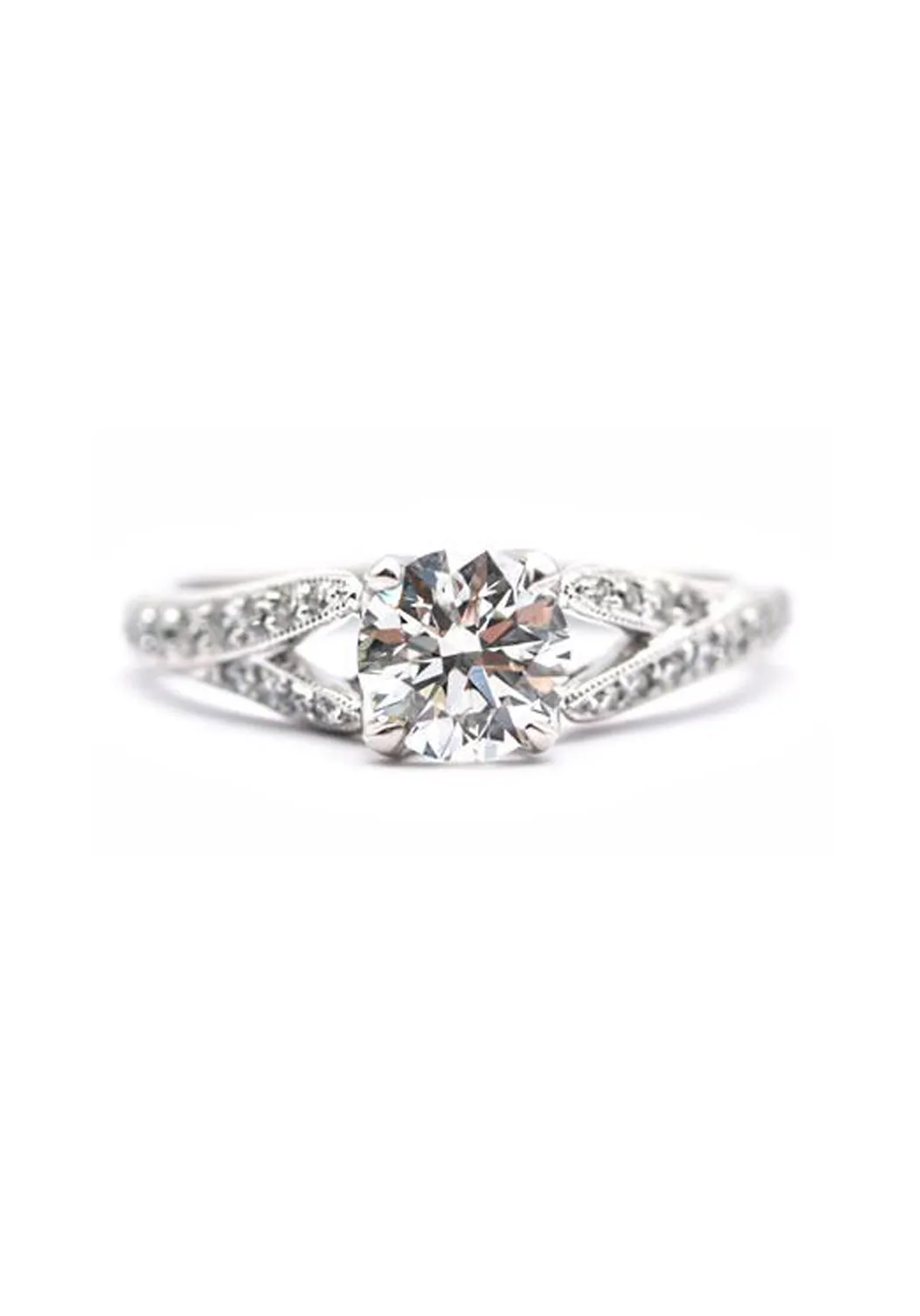 Parade Design Split-Shank Semi-Mount Diamond Ring