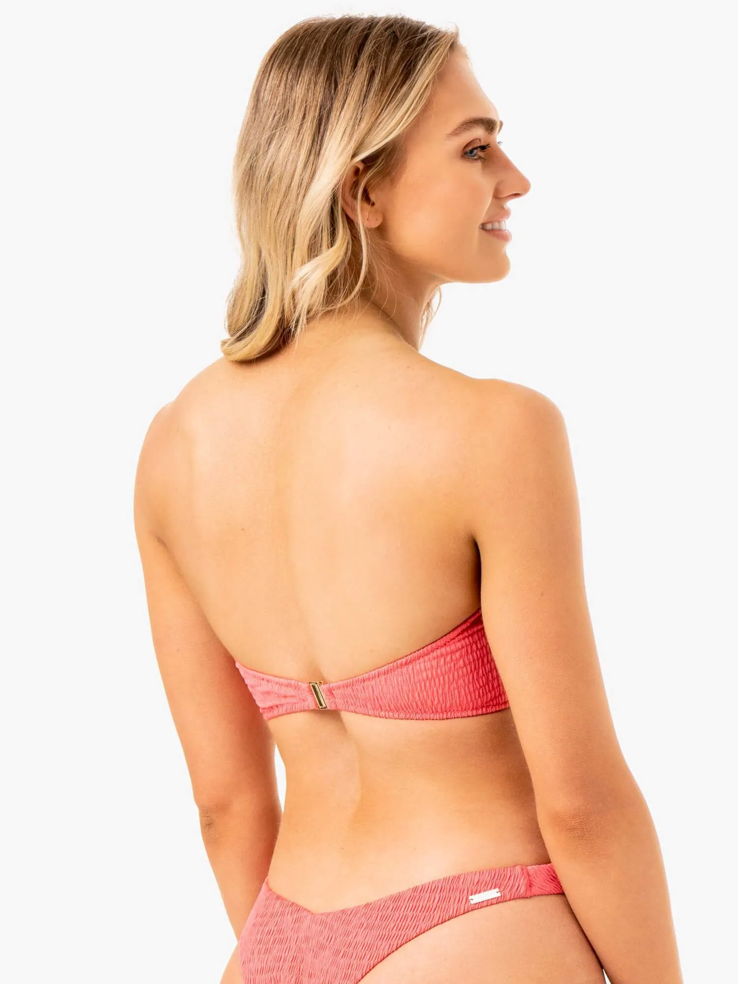 Paradise Bandeau Bikini Top - Coral