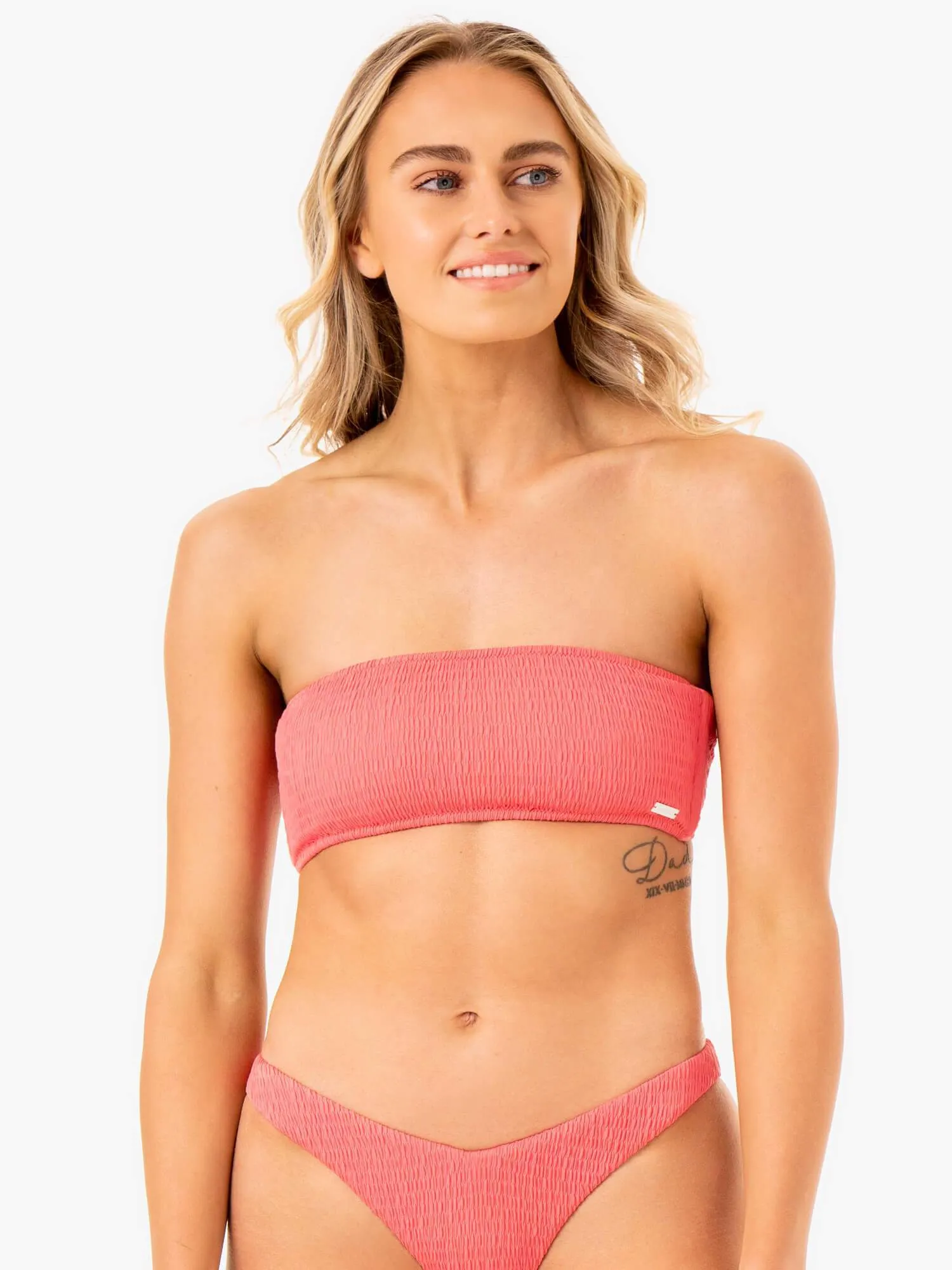 Paradise Bandeau Bikini Top - Coral