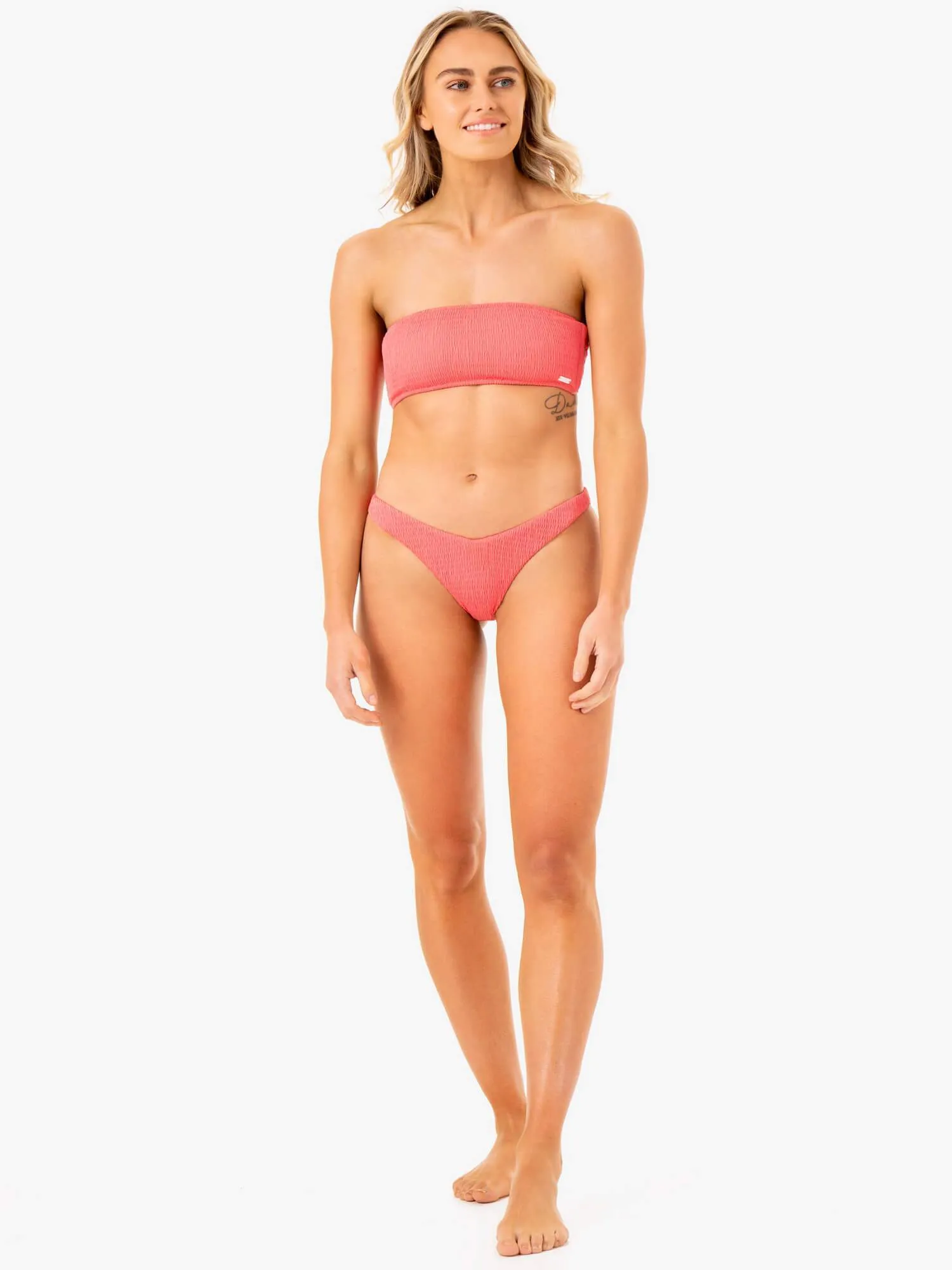 Paradise Bandeau Bikini Top - Coral