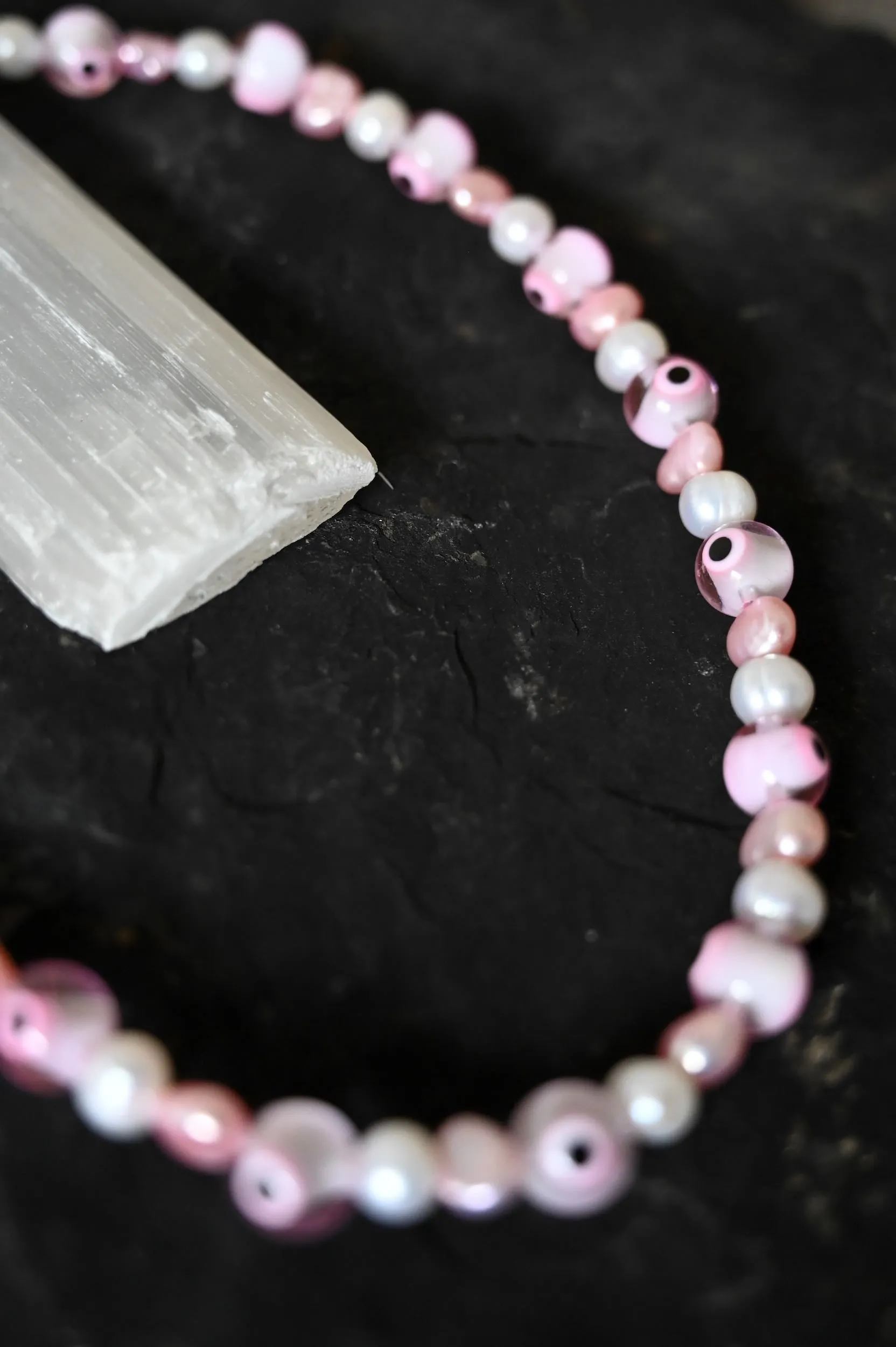 Pretty In Pink Pearl Necklace