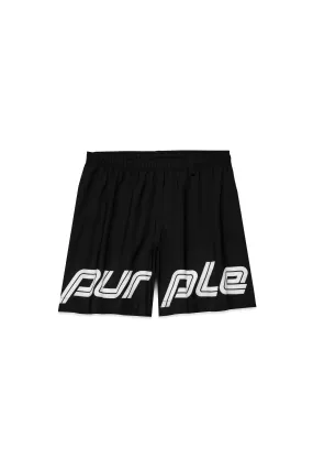 PURPLE BRAND P504 BLACK BEAUTY DOUBLE STRIPE ALL AROUND SHORT