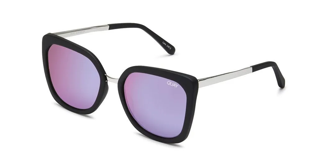 Quay Capricorn Black Pink Mirror Sunglasses