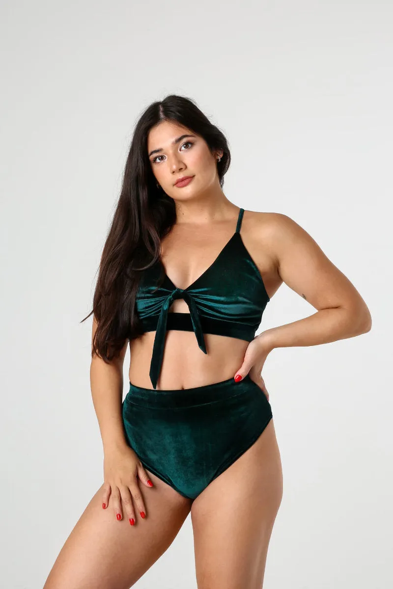 REV ACTIV Gap Top - Dark Green Velvet