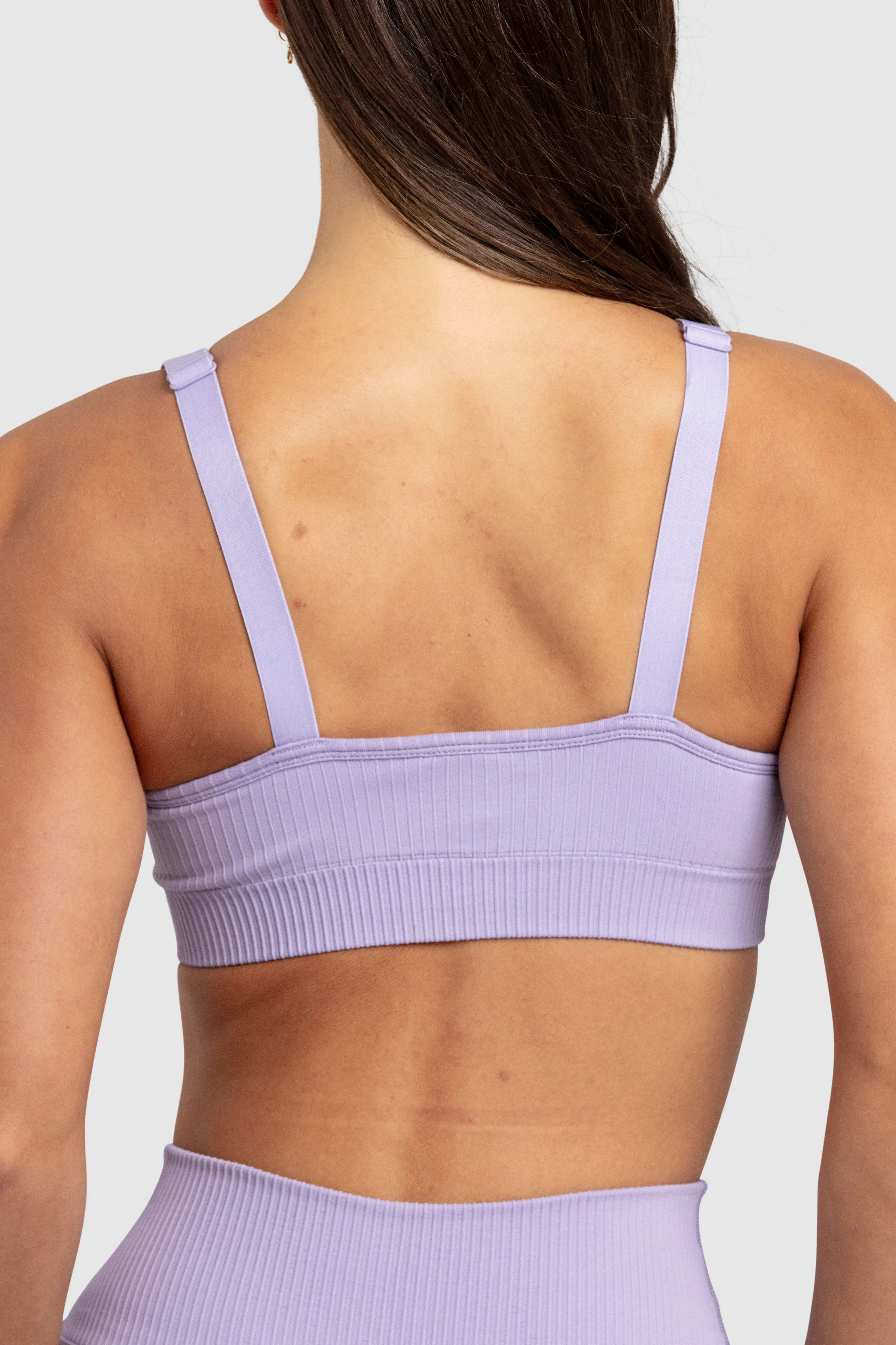 Ribbed Seamless Crop - Soft Purple