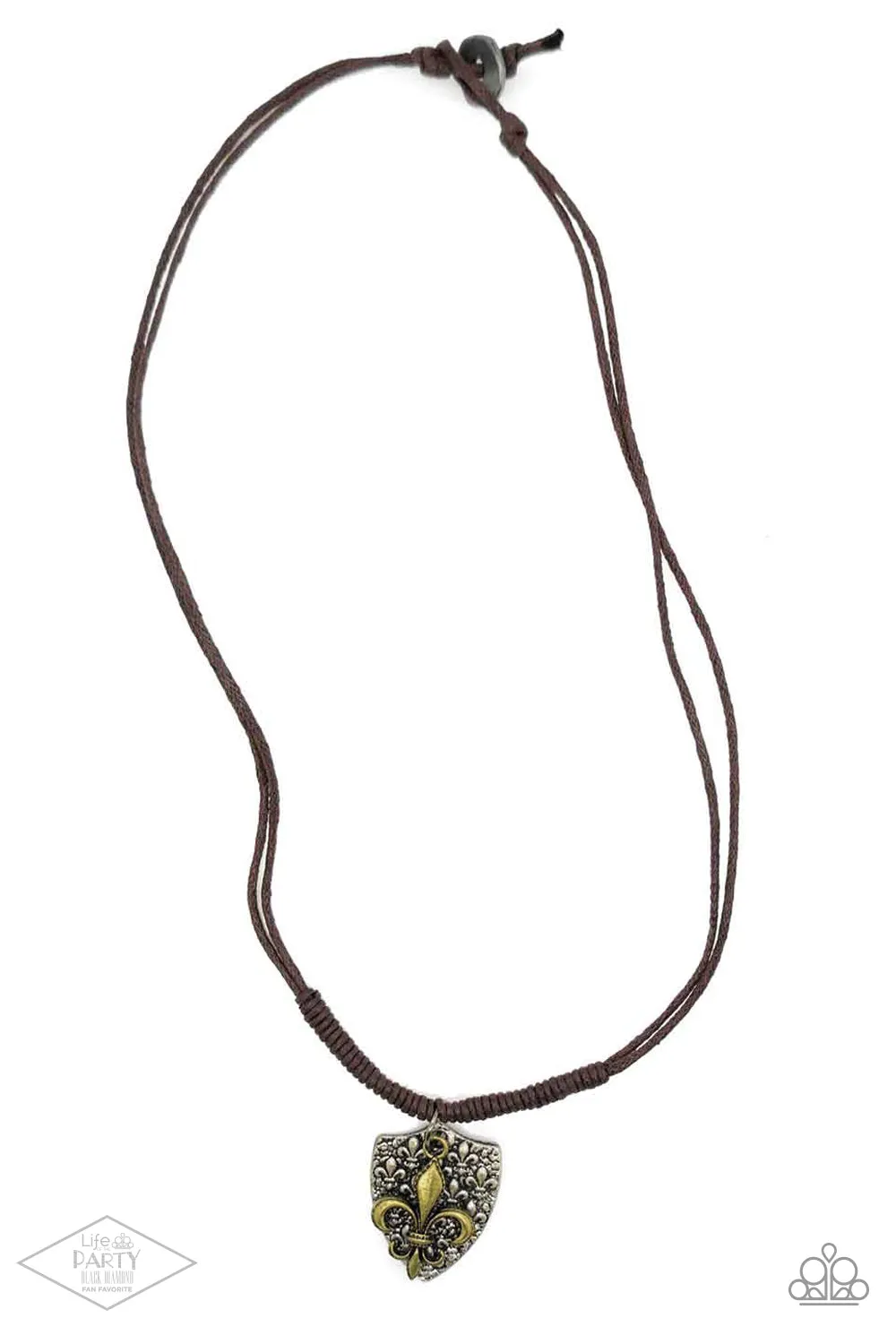 Shielded Simplicity Brass Urban Paparazzi Necklace