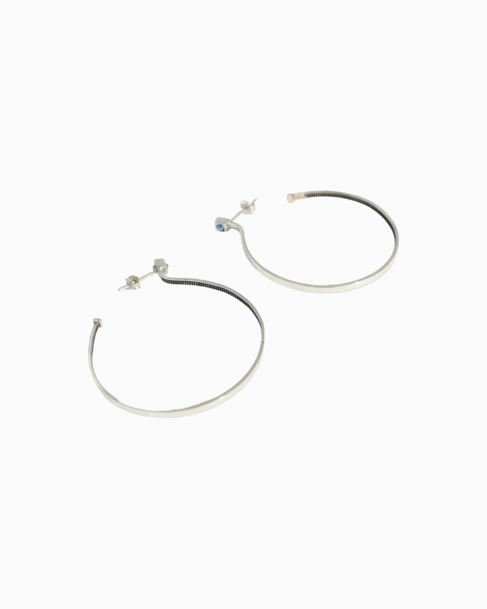 Silver hoop earrings Calliophis #05