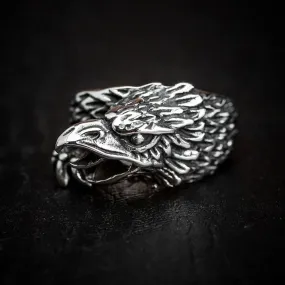 Stainless Steel Eagle Head Ring