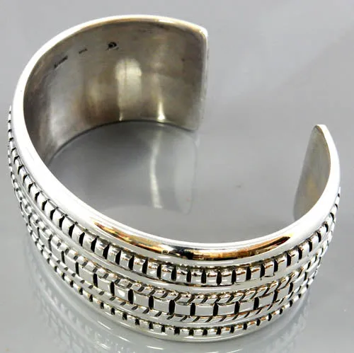 Sterling Silver Modern Designer Cuff Bracelet