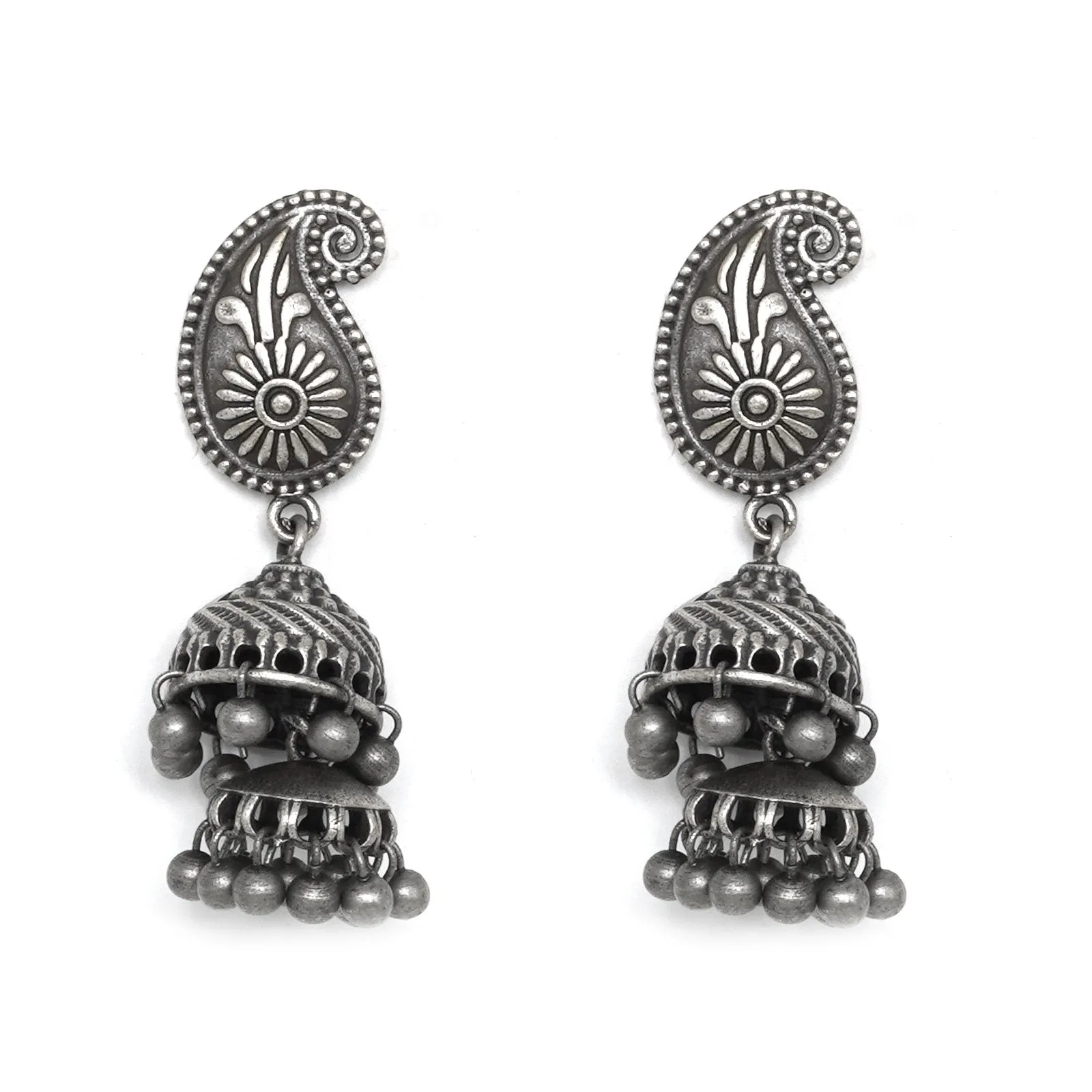 Teejh Akila Silver Oxidised Jewelry Gift Set