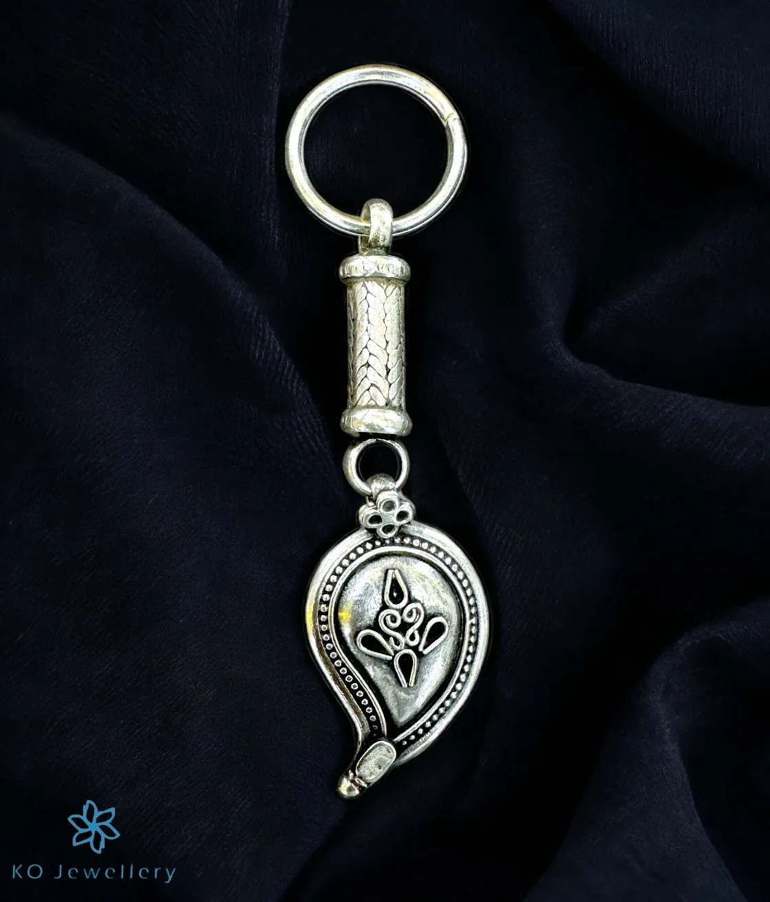 The Rutva Antique Silver Key Chain