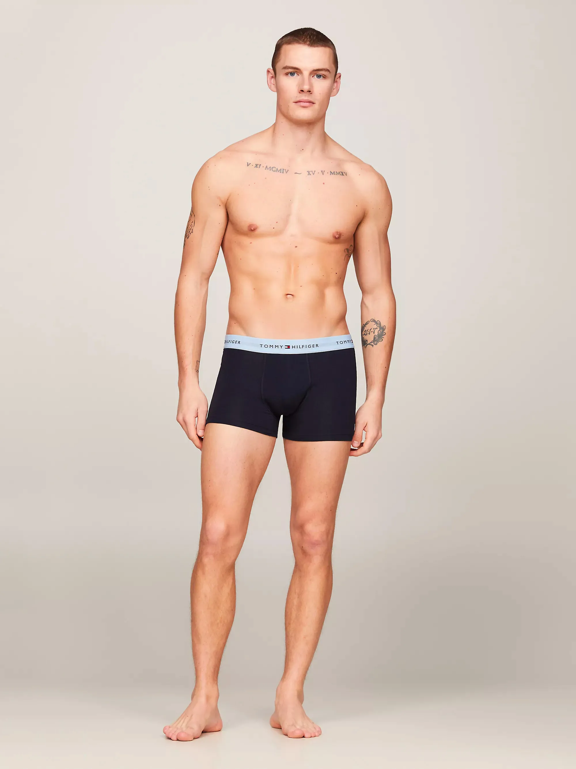 Tommy Hilfiger Mens 'Essential' Repest Logo Boxer Trunks (3-Pack)