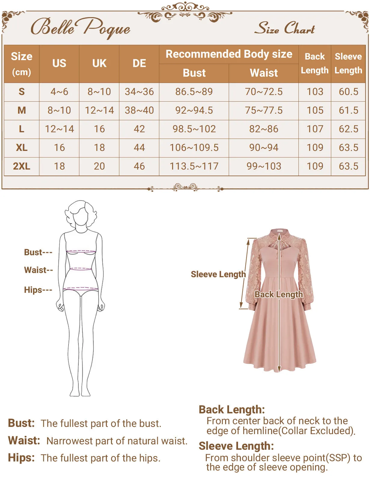 Vintage Fans Look of Vintage Lace Patchwork Dress Long Sleeve Stand Collar A-Line Dress