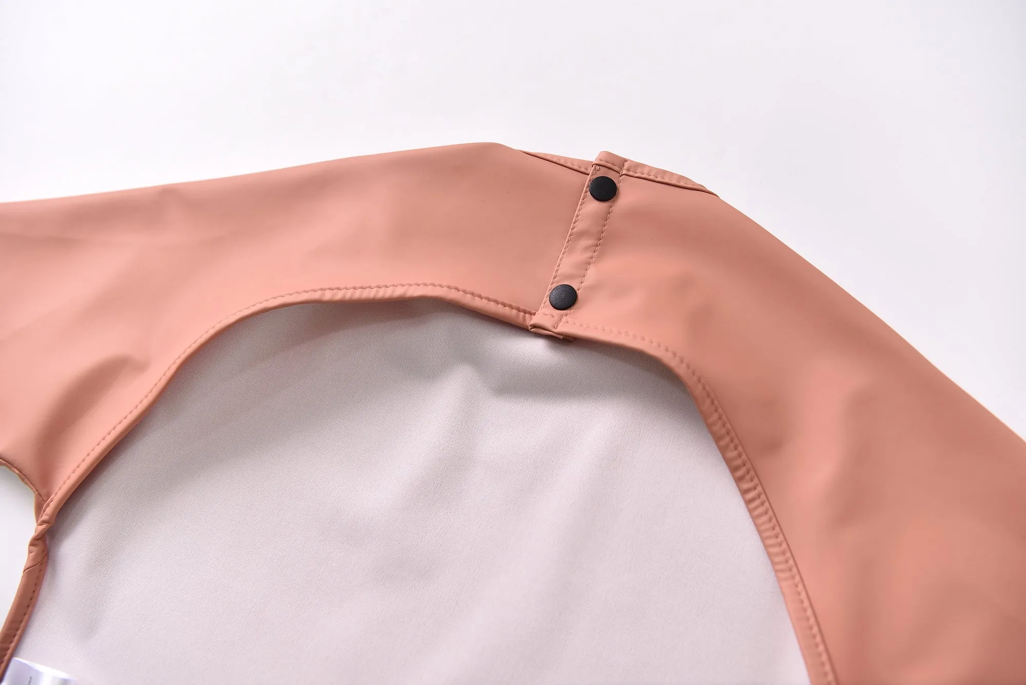 Waterproof Long Sleeve Baby Smock Bib in Desert Sand