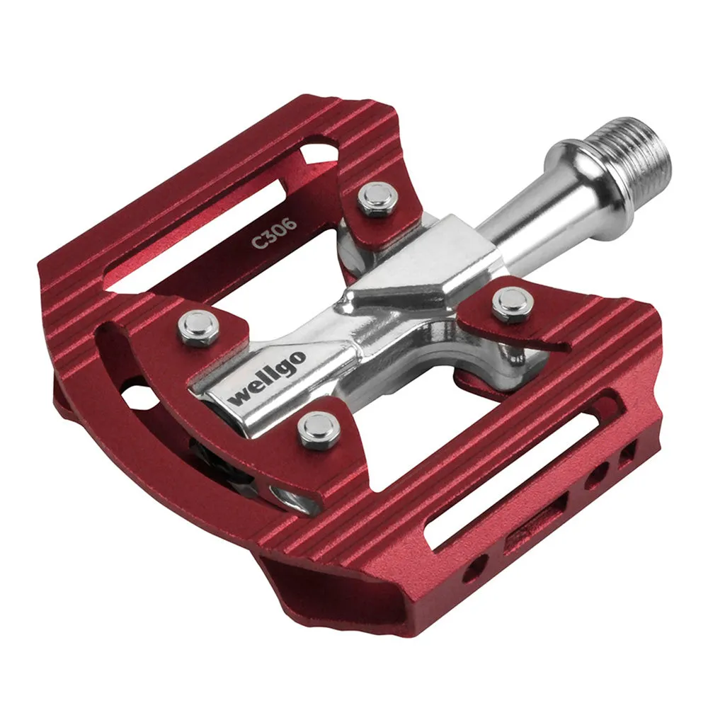 Red Wellgo C-306 CNC Aluminium Flat Pedal