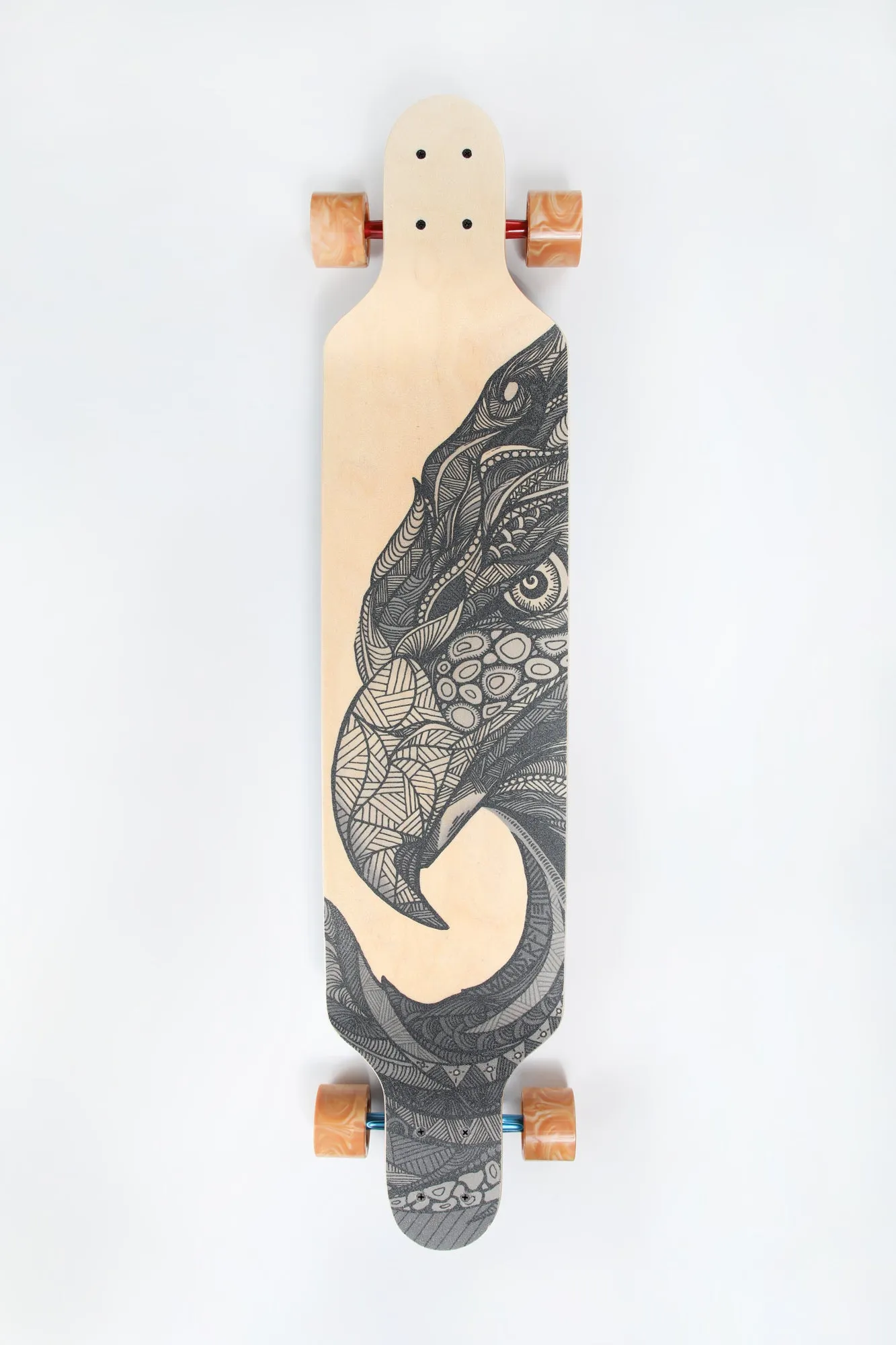 42-Inch Wonderful Wood Eagle Longboard: Ideal for Longboard Enthusiasts!