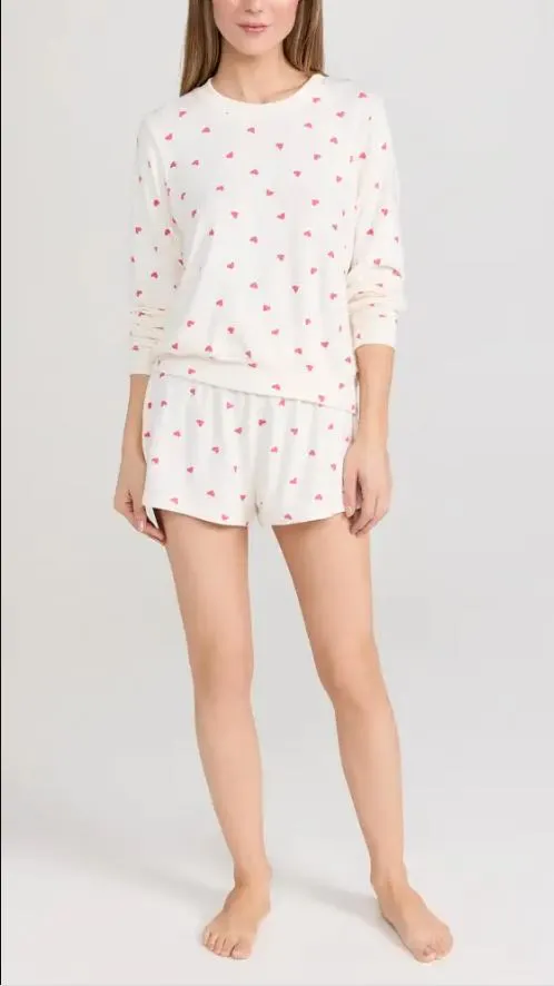 Z Supply Be Mine Long Sleeve Pajama Set